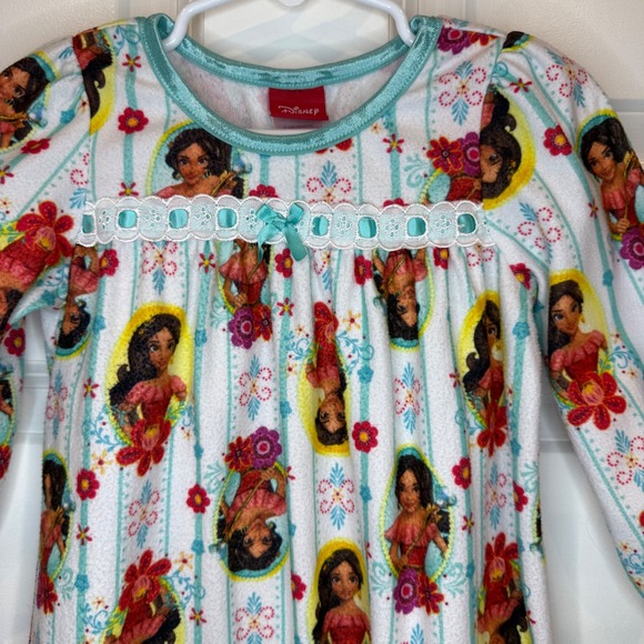 Disney Princess Elena Nightgown Sleep Shirt Girls Size‎ 6/7 Long Sleeve - Picture 2 of 3
